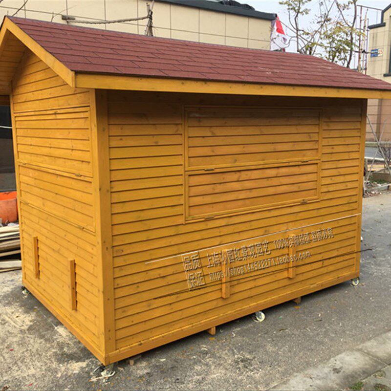 特惠景区售货亭广场售卖车防腐木移动小吃木屋户外奶茶屋庭院岗亭