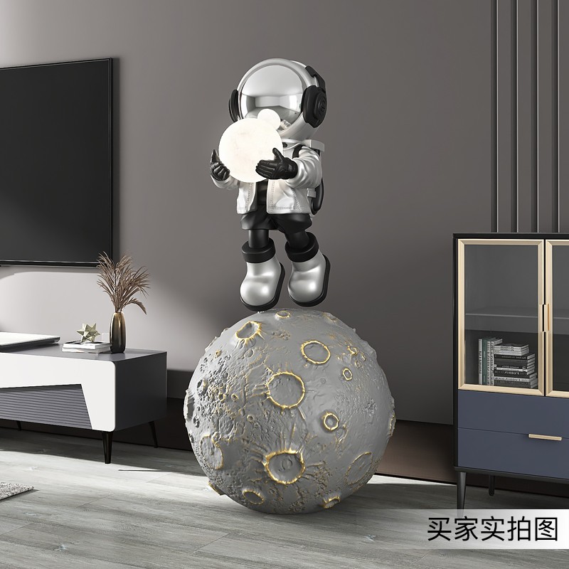 轻奢宇航员摆件客厅大型落地太空人雕塑家居饰品开业乔迁新居礼品