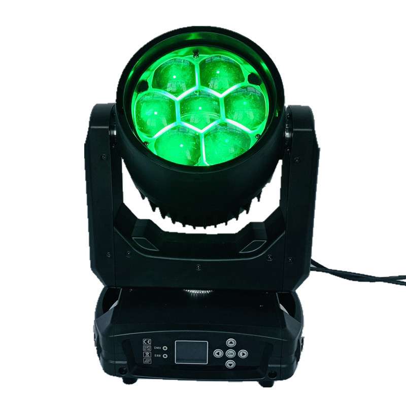 7颗40w led迷你全彩RGBW点控蜂眼调焦摇头灯舞台氛围演出酒吧灯光