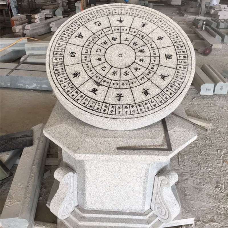 石雕汉白玉日晷古代花岗岩计时器校园文化赤道计时器青石日晷仪