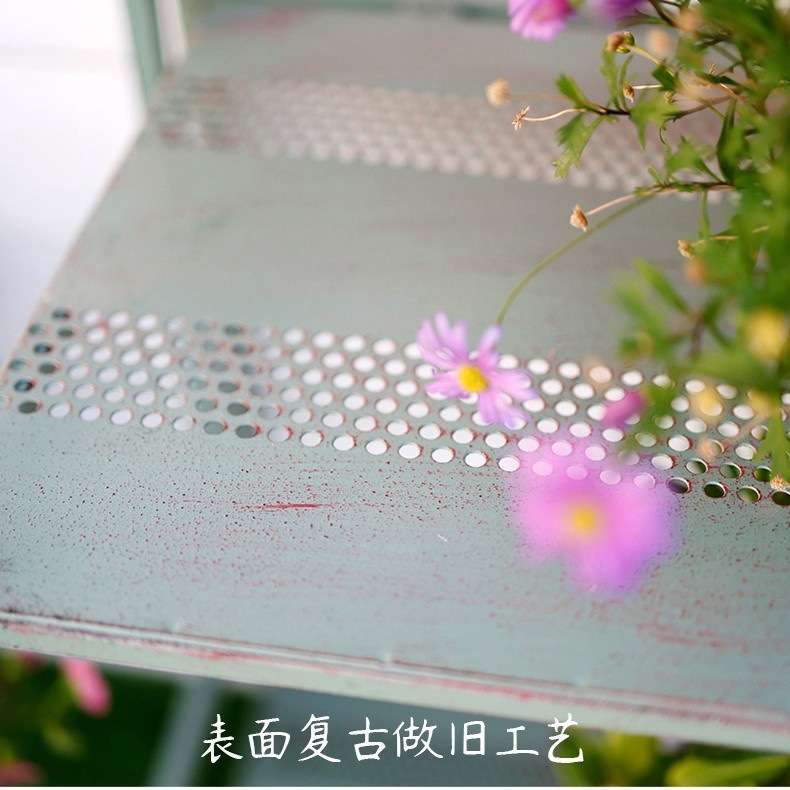 铁艺做旧花架子置物架一件起批简约阳台多肉花盆架落地陈列展示架