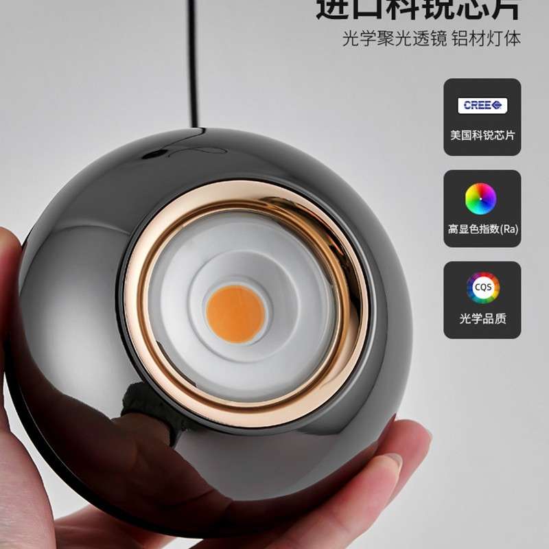 供货意式极简客厅吊灯现代高端餐厅个性圆环LED智能卧室书房灯具