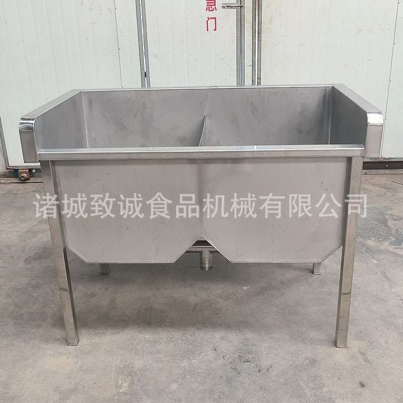 致诚多格清洗池 不锈钢圆角浸泡槽 U型底双格清洗池现货