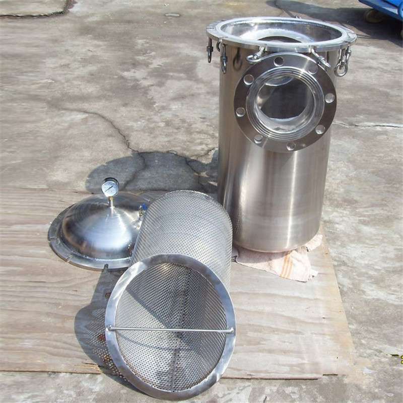 提蓝式快开滤污器管道除污器污水毛发过滤器 304不锈钢篮式过滤器