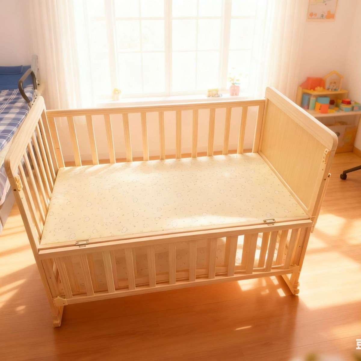 实木婴儿床拼接大床可移动宝宝床小孩儿童床多功能摇篮床小床睡床