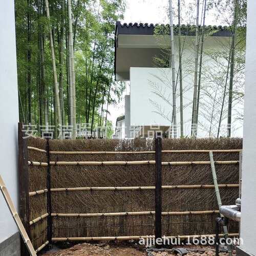 竹枝竹篱笆庭院景观栅栏别墅围栏名宿隔断装饰竹木围墙户外竹屏风