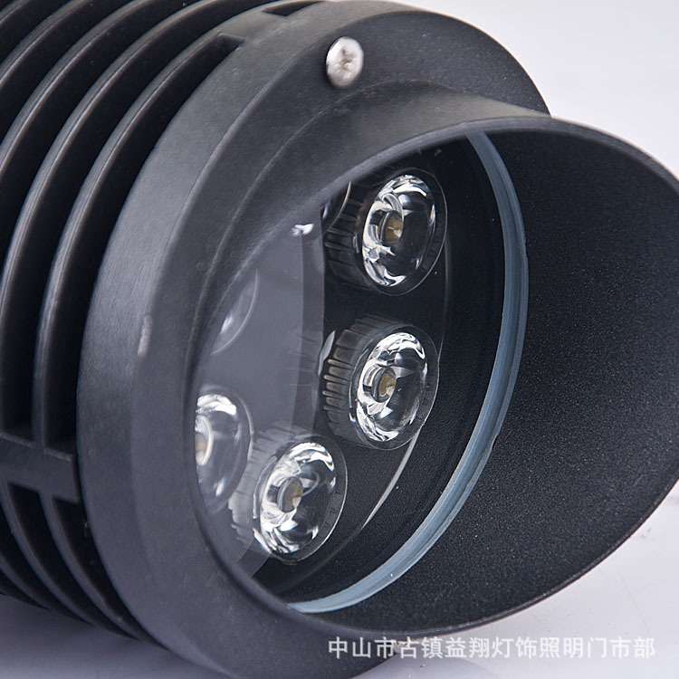 led草坪灯6w户外防水插地灯圆形地插灯庭院花园射树灯投光灯