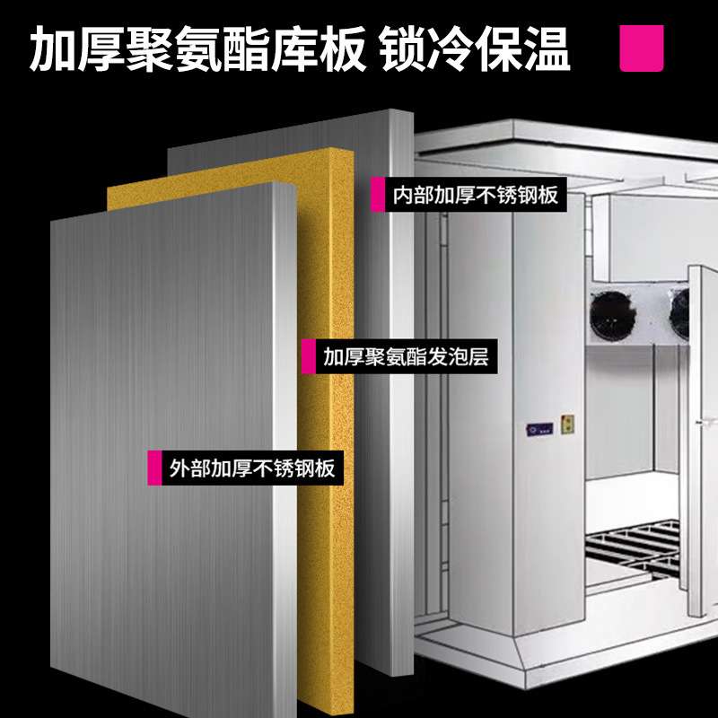 乐创冷库全套设备商用保鲜冰柜冷冻速冻柜移动冷库一站式制冷设备