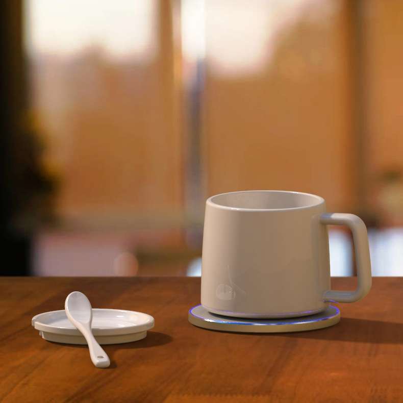 恒温杯暖暖杯无线充加热保温新骨瓷马克杯陶瓷恒温杯自热杯暖暖杯
