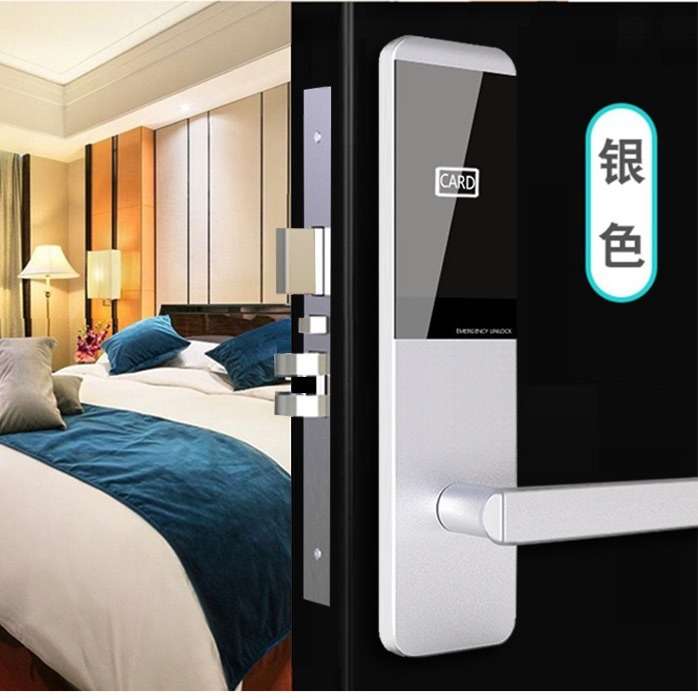 智能安全 超薄感应锁酒店宾馆 民宿公寓刷卡锁防丢ic短期锁免开孔