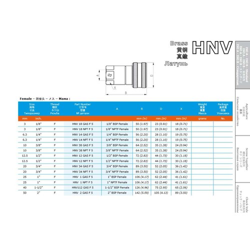 倍润意大利FASTER HNV18 GAS F5液压快速接头iso7241-b型标准接头