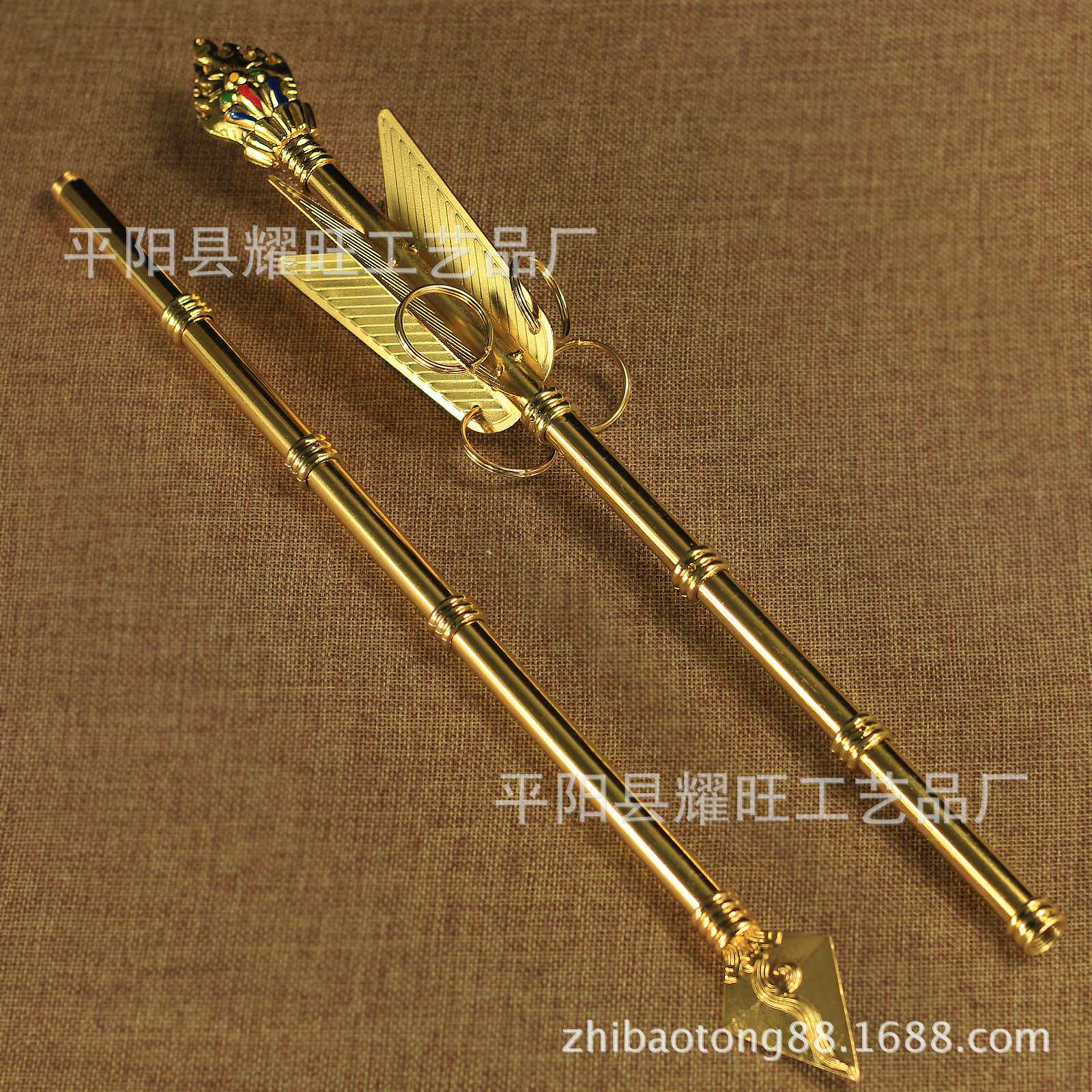 招财箭 合金锡财神幡五彩旗幡修供摆件桌面摆件家用