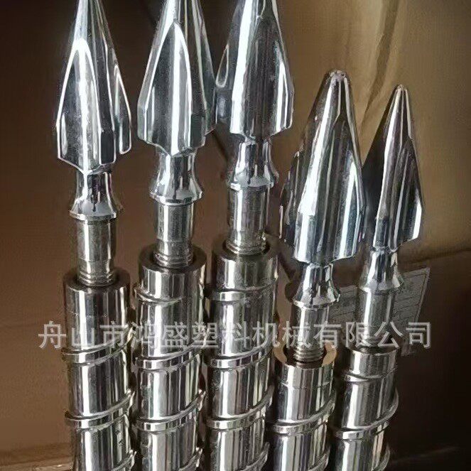 舟山产地提供通佳注塑机螺杆机筒电镀螺杆加长射咀螺杆头三小件