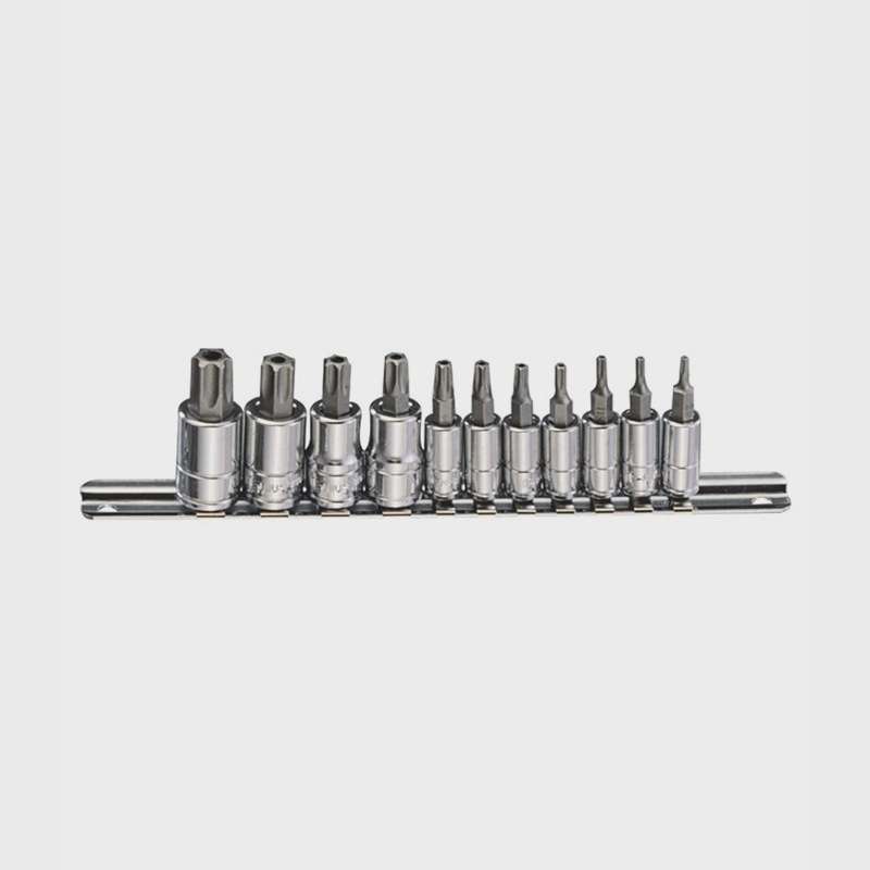 Genius天赋工具1/4″,3/8″ 11件套五星中空旋具套筒组BS-2311P
