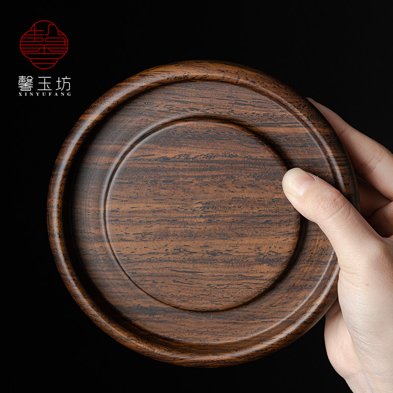 黑檀木壶承壶垫隔热垫大小号养壶垫茶壶底座壶托壶架茶杯垫丝瓜垫