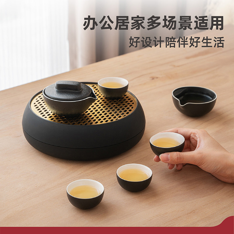 泊喜小巨蛋T1家用功夫茶具套装成套轻奢日式陶瓷泡茶小套礼盒客厅