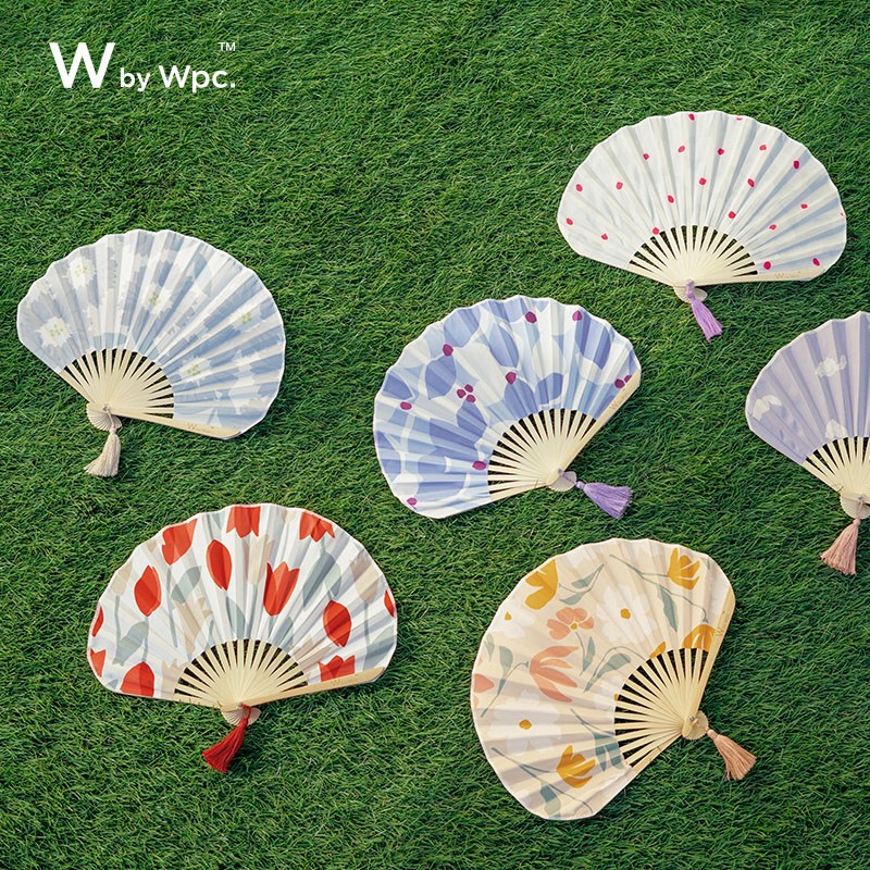 wpc扇子日式折扇夏天耐用男女生竹扇高颜值小巧折叠扇便携舞蹈扇
