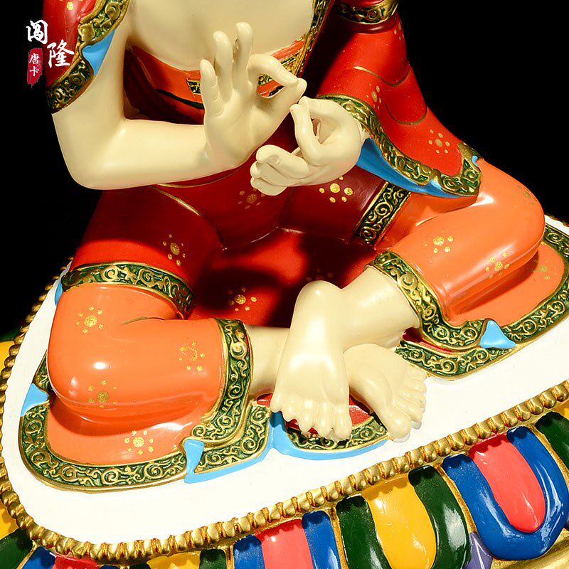 闯隆家居摆件手工彩绘《龙树菩萨》铜像室内桌面工艺装饰品摆件