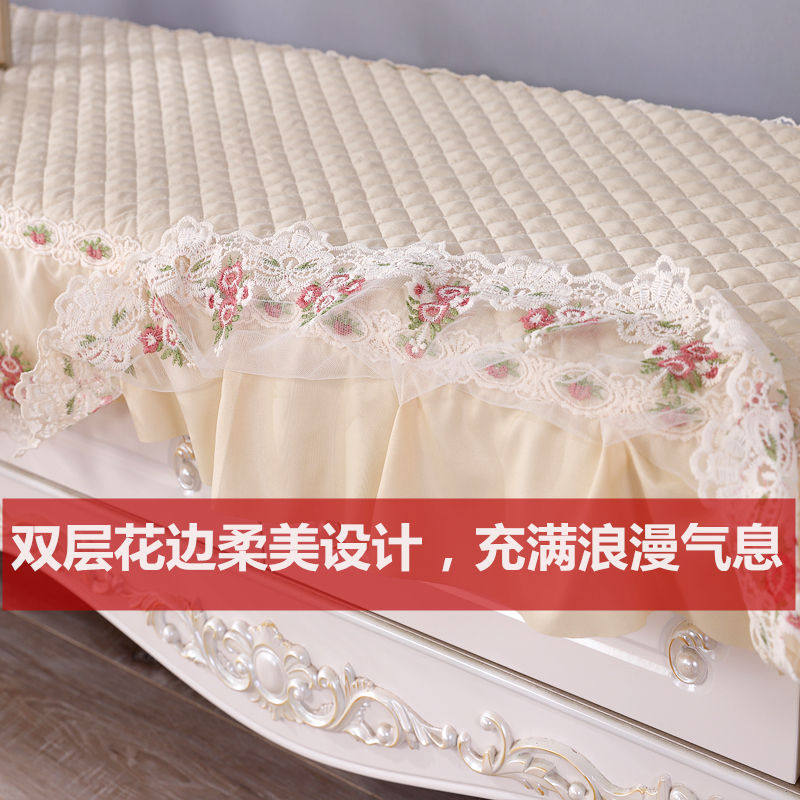 电视柜桌布防尘罩欧式布艺蕾丝长方形双层茶几垫餐桌鞋柜盖巾桌布