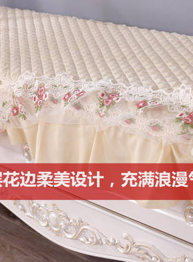 电视柜桌布防尘罩欧式布艺蕾丝长方形双层茶几垫餐桌鞋柜盖巾桌布