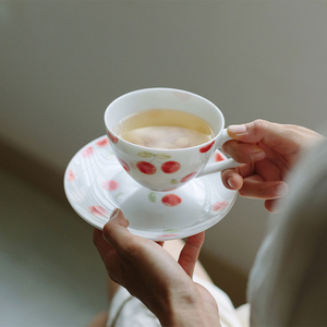 曼叙  日常咖啡杯 中式 陶瓷手绘咖啡杯牛奶杯茶杯创意家用日常