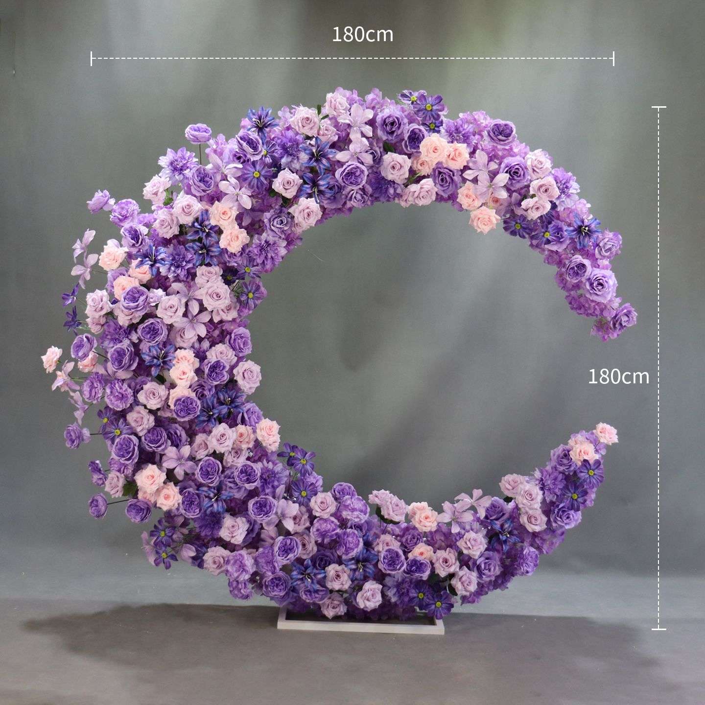 婚庆道具求婚月亮拱门背景布置酒店网红打卡花艺摆件舞台路引装饰