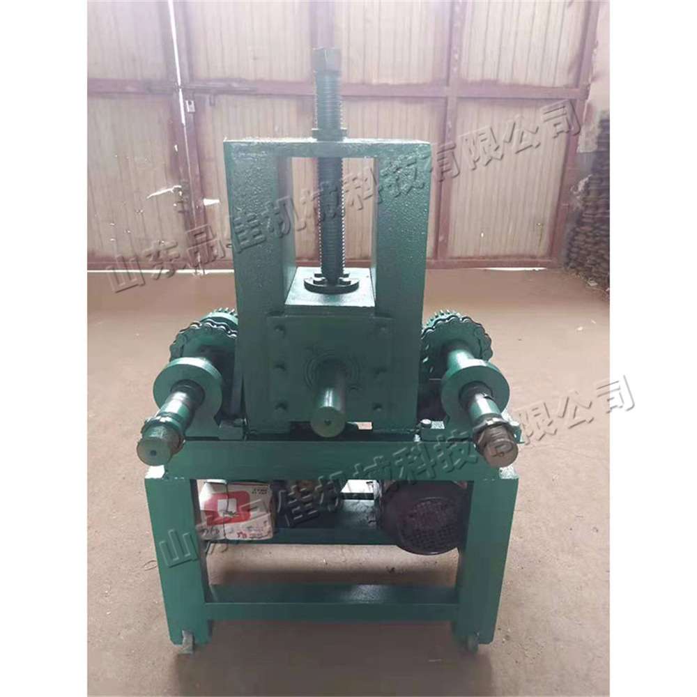 装饰工程管材盘圈机 小型圆管方管压管弯管机 不锈钢管滚圆机