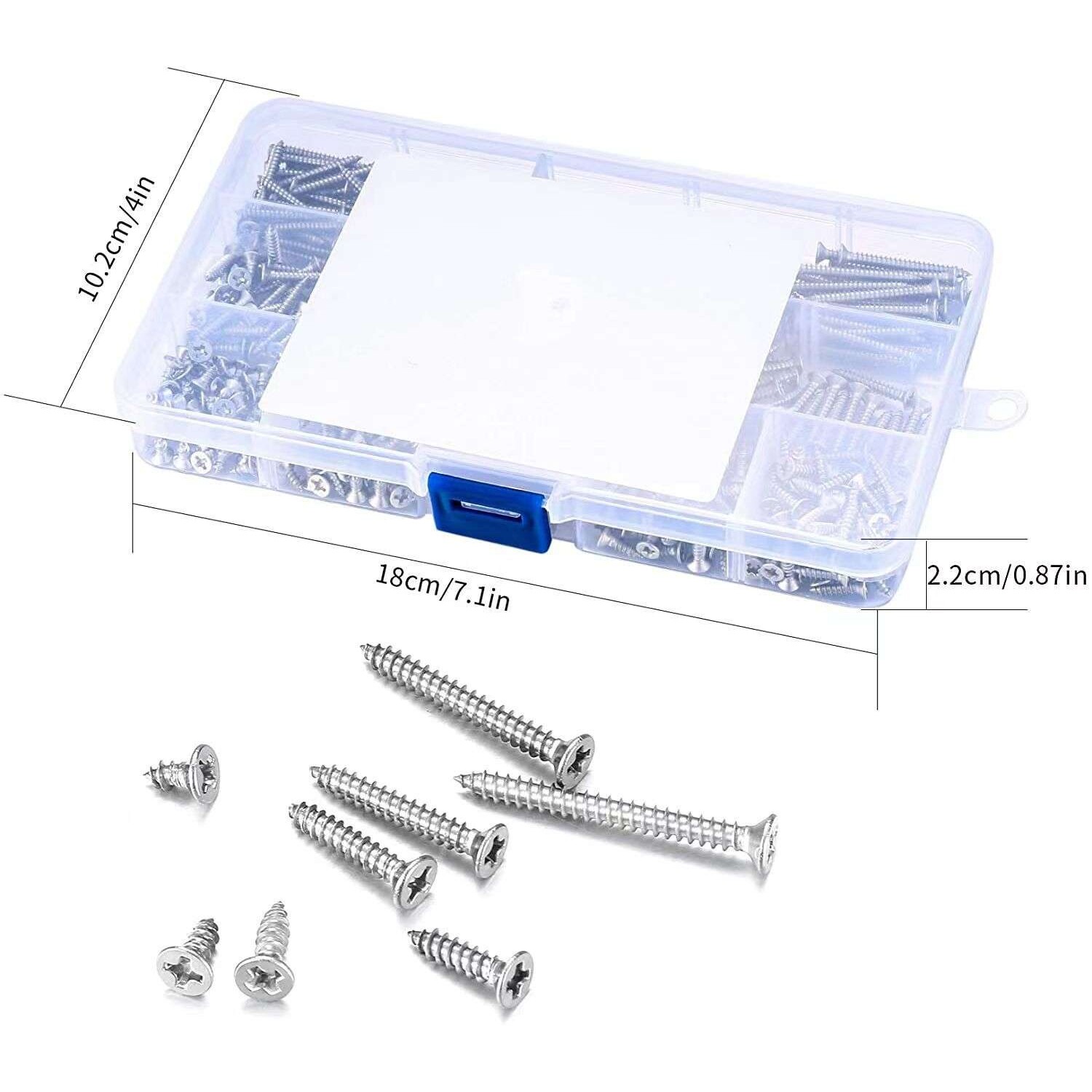 400粒自攻钉组合套装M3自攻螺丝木螺丝螺丝品种金属螺丝自攻螺钉