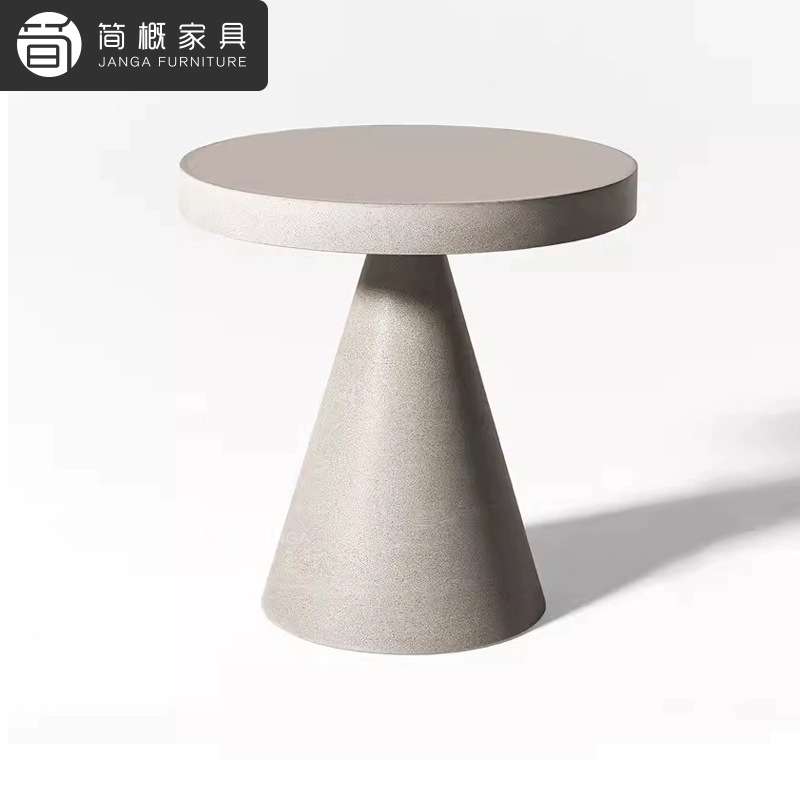北欧户外别墅庭院茶几套装花园阳台柚木圆桌露天小茶几防水防晒