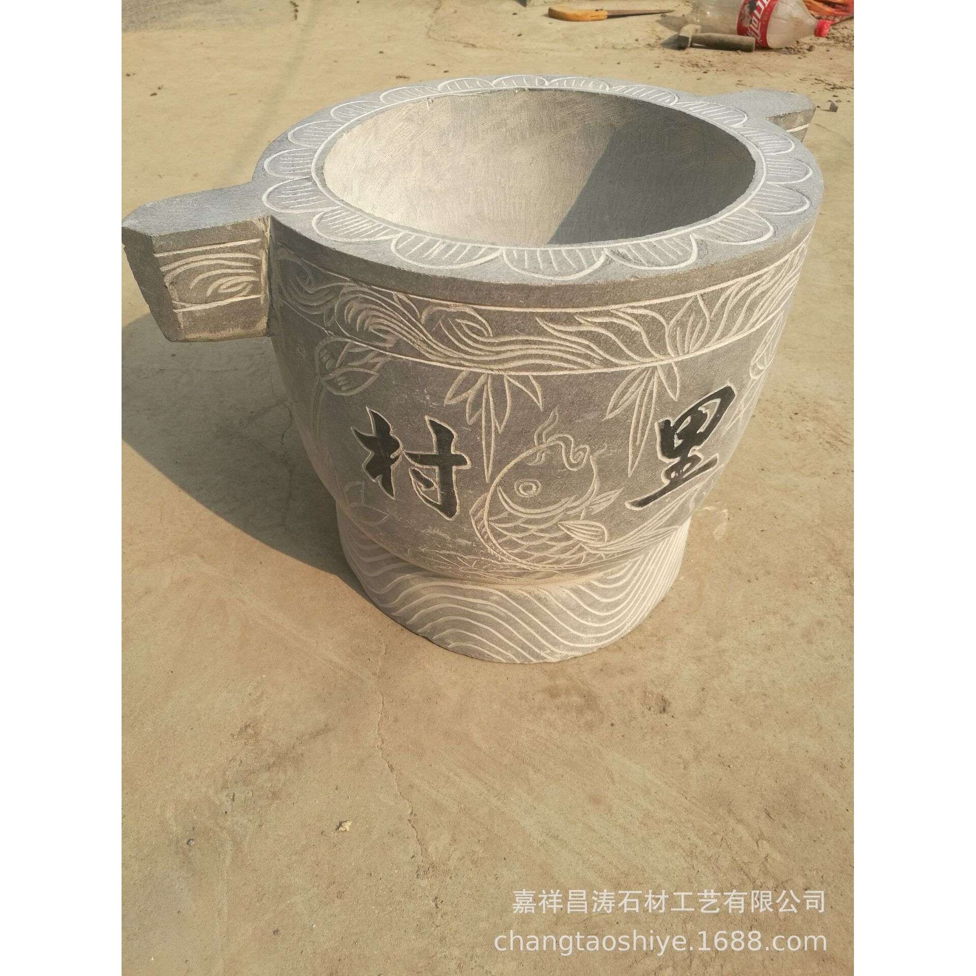 青石石雕蒜臼子价格家居捣蒜器天然手工中号青石臼石材耐用