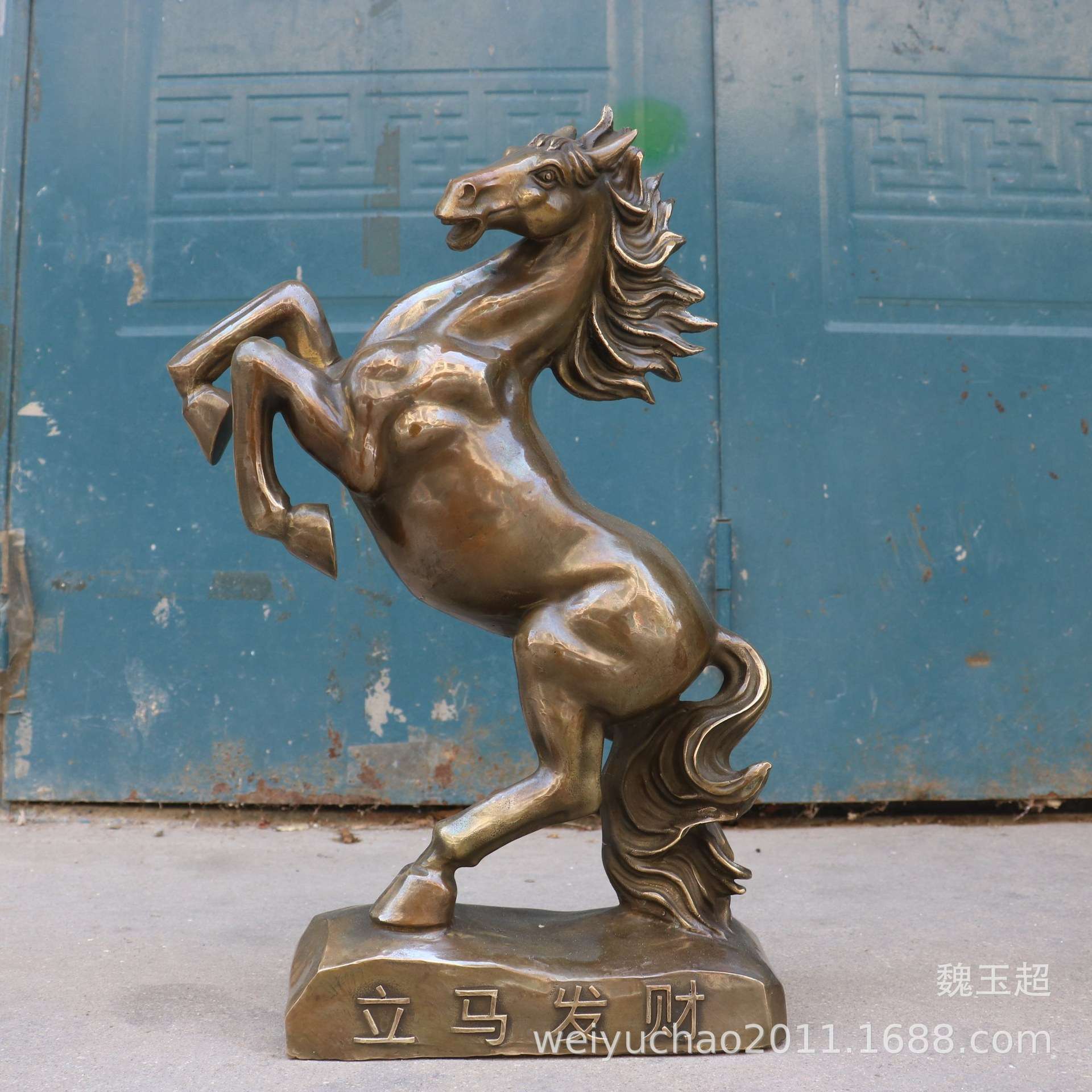 厂家 纯铜马摆件仿古立马跃马家居大号马到成功客厅公司装饰品