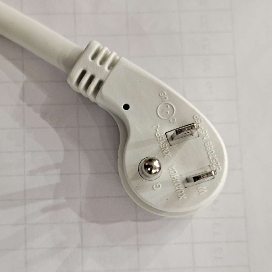煊华 美式电源线 三插 J字型 卧式插头 14AWG 家用延长线 加工