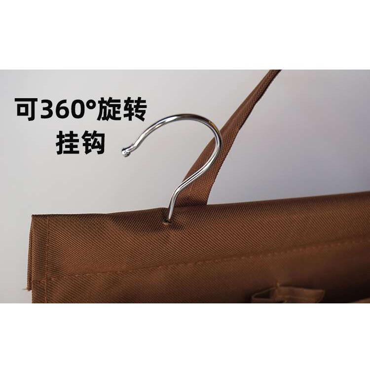 酒店客房工作车抹布袋挂钩五色抹布袋六格毛巾收纳分类布草车布袋
