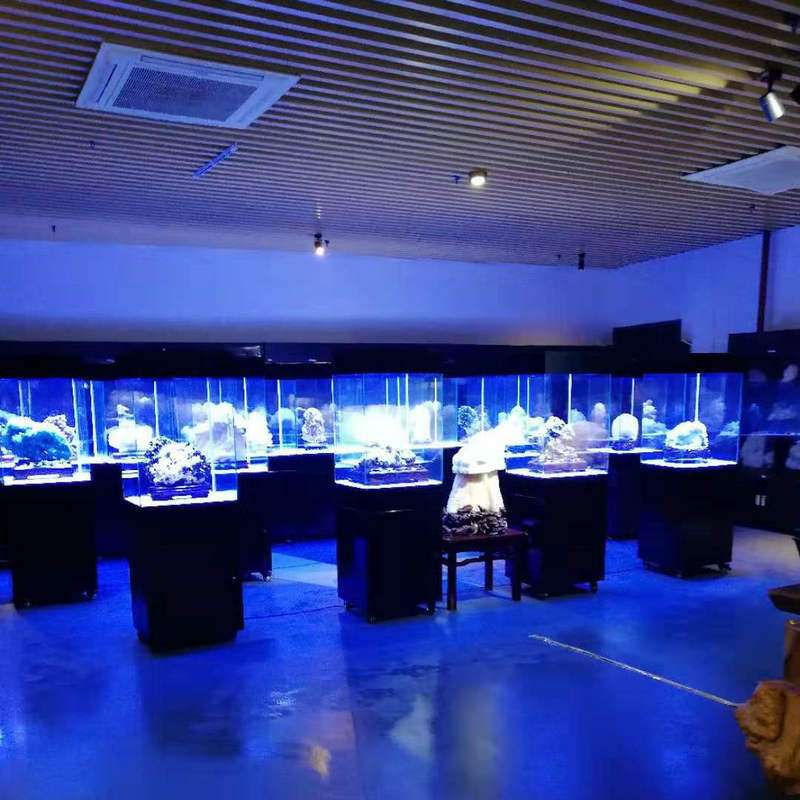 镀锌板珠宝首饰矿物晶体展示柜台 玉器电子产品亚克力钢化玻璃展
