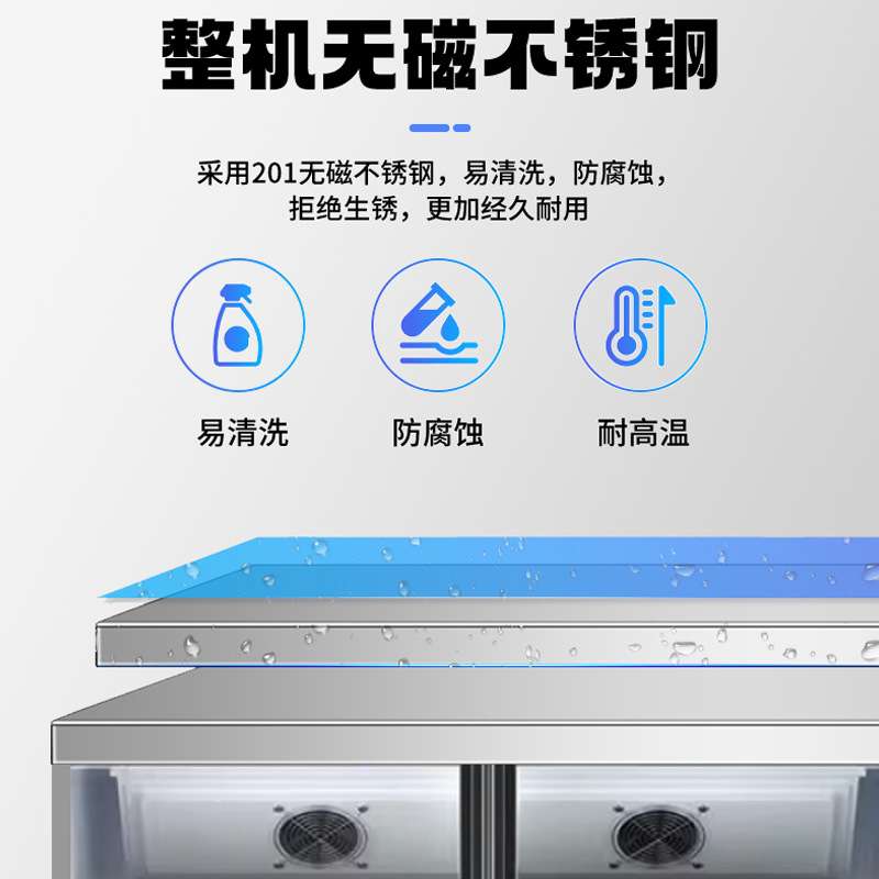 美厨玻璃门陈列柜冷藏展示柜双门啤酒饮料果蔬保鲜柜商用制冷设备