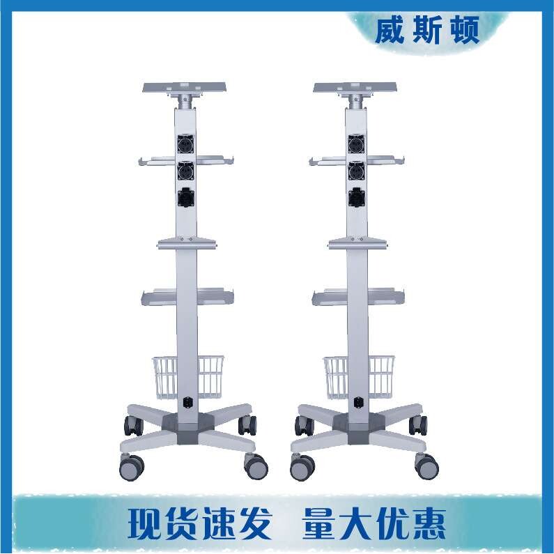 监护仪仪器台车移动工作站铝合金多功能推车厂家供应
