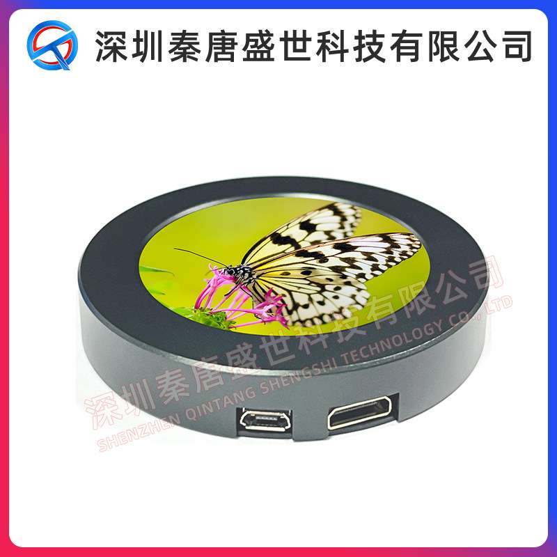 2.1寸TFT液晶屏圆屏HDMI模组带铁盒水冷机箱副屏全视角IPS彩屏图片