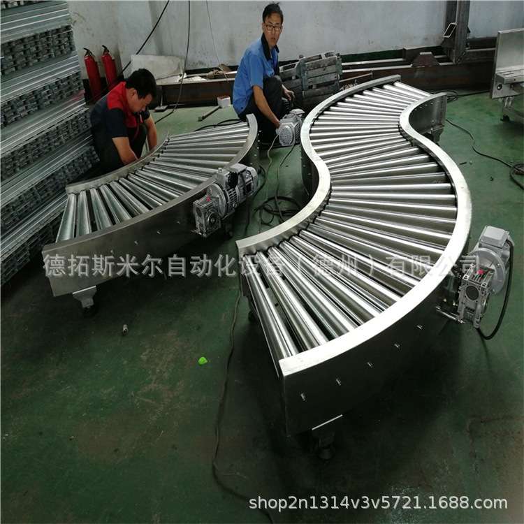 不锈钢滚轴线托辊输送线分拣线无动力滚筒流水线手推式滚筒输送机