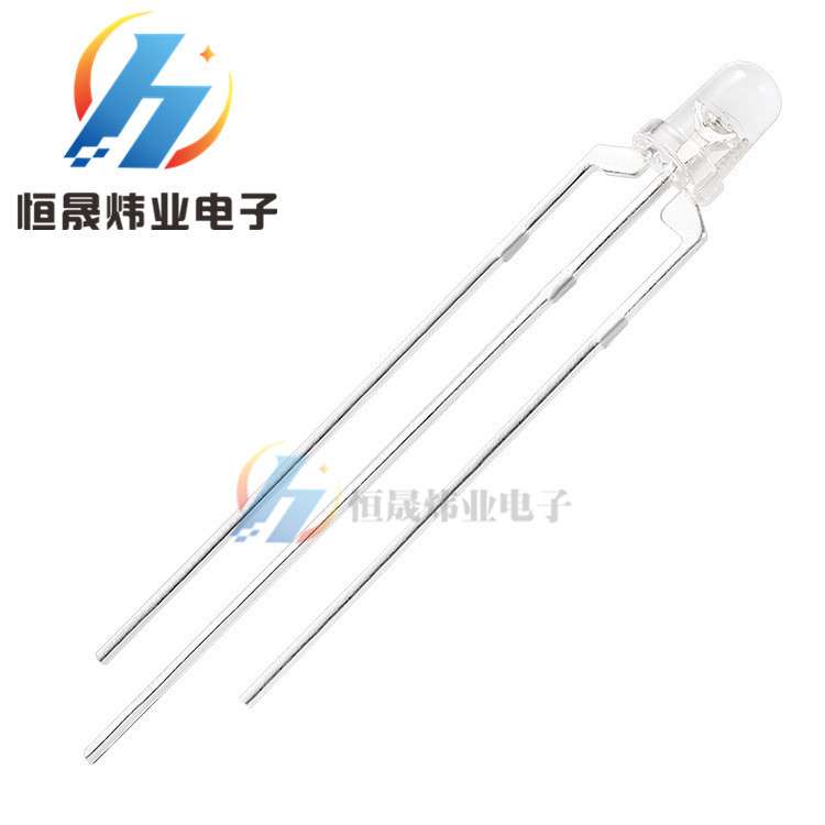 3mm红蓝双色共阴/共阳透明 F3红蓝双色灯LED灯珠发光二极管三脚