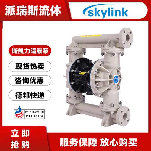 斯凯力skylink气动隔膜泵PS15PP-AT-SP-PP-SP-OF耐酸碱污水泵DN15