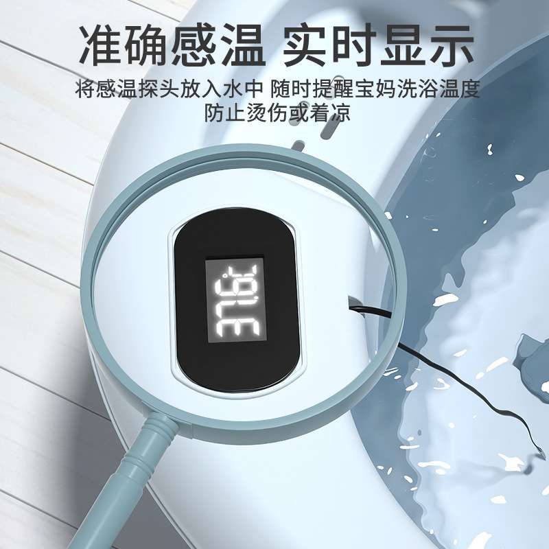 婴儿洗澡盆宝宝可折叠浴盆幼儿坐躺小孩家用塑料澡盆新生儿童用品