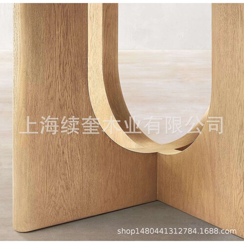 RH美式实木圆餐桌椅家具别墅设计师外贸出口跨境电商亚马逊供应商