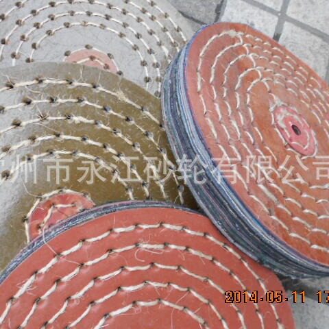 350*50厚红钢纸硬布轮14*2硬布轮滚砂布轮胶压布轮麻线布轮