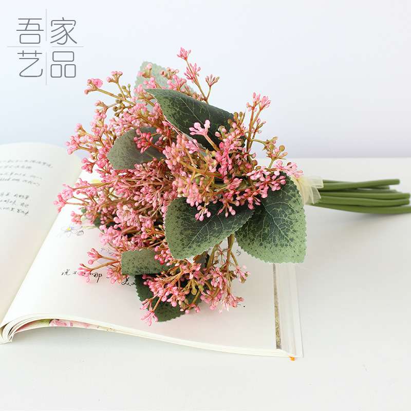吾家艺品仿真花 雅薇野碎花束 多色把束装饰花艺套装摆放花卉花卉