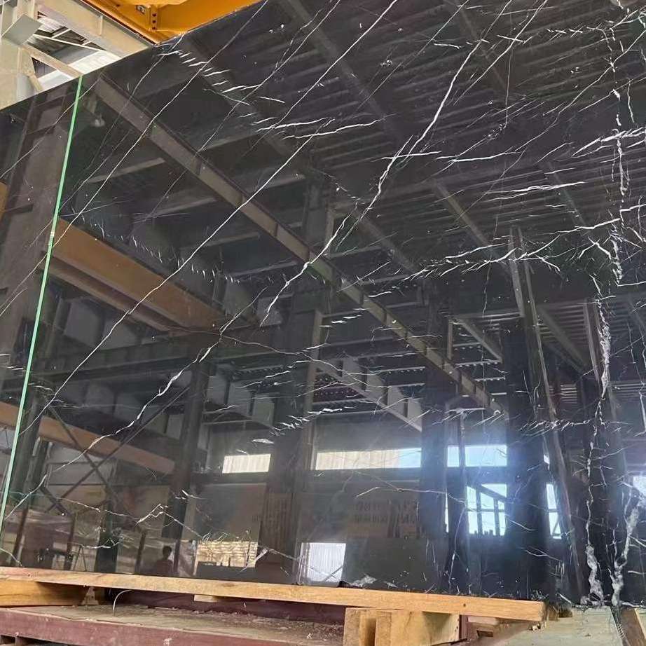 黑白根大理石板黑色天然大理石飘窗石过门石餐桌面板窗台