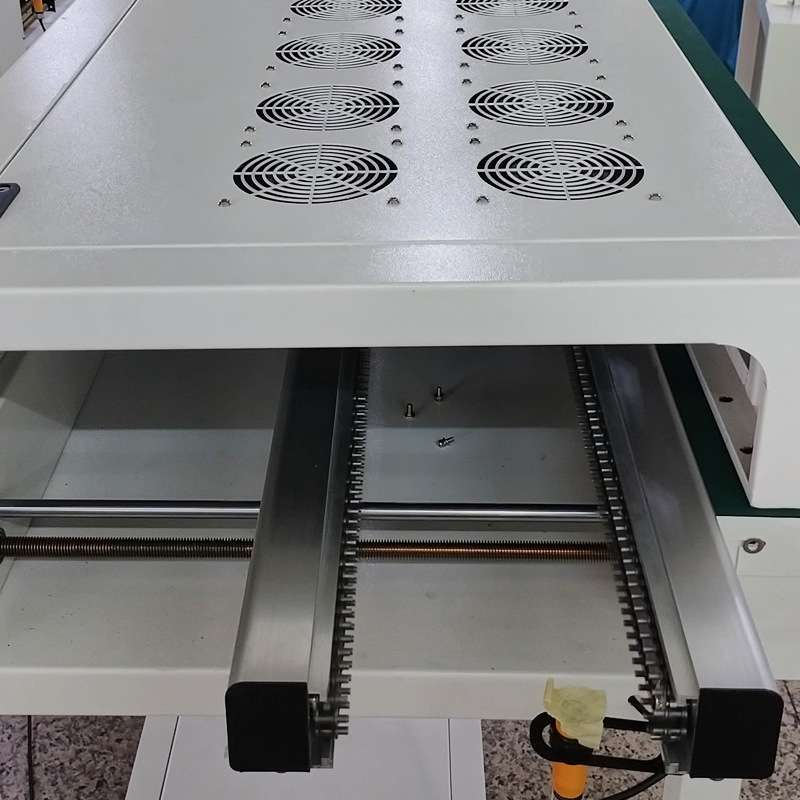 单轨链条接驳台除静电带冷风罩smt流水线pcb电路板过桥输送机厂家