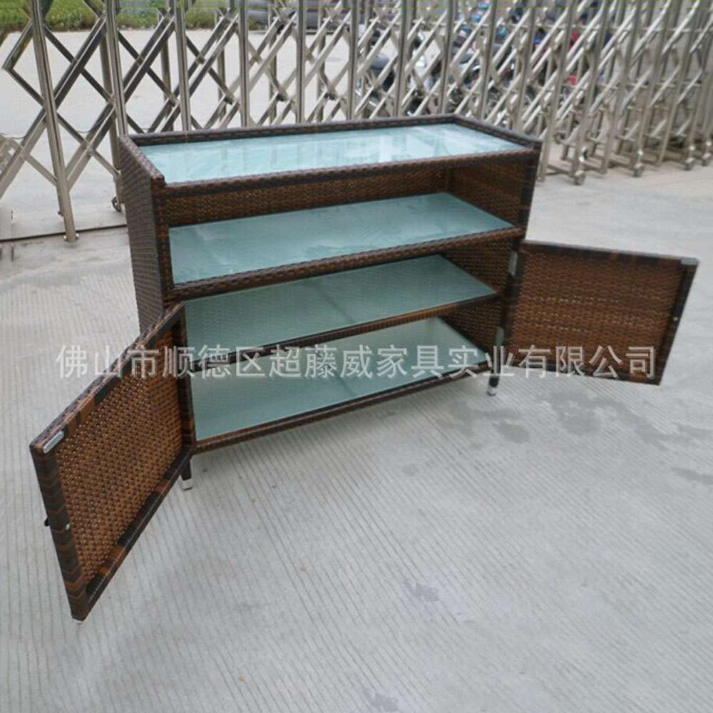 厂家直销藤编柜子藤艺家具酒店藤艺品户外藤制藤编家具茶水柜茶柜
