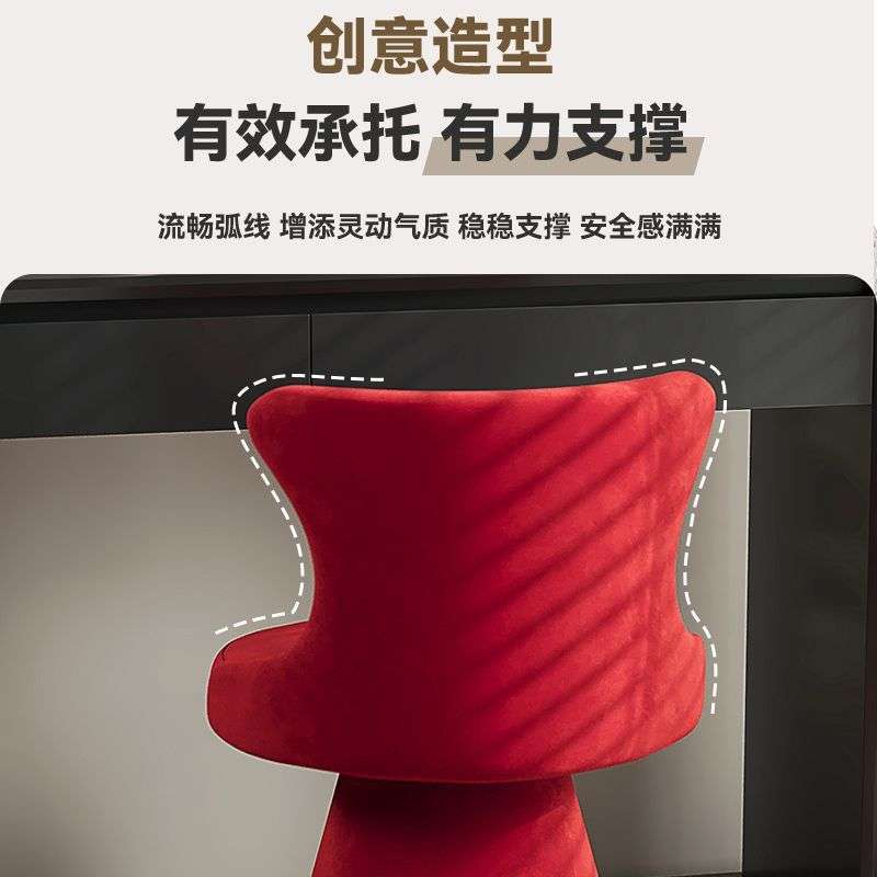 卧室现代梳妆椅简约旋转奶油梳妆台椅子院高级美甲椅子餐桌椅