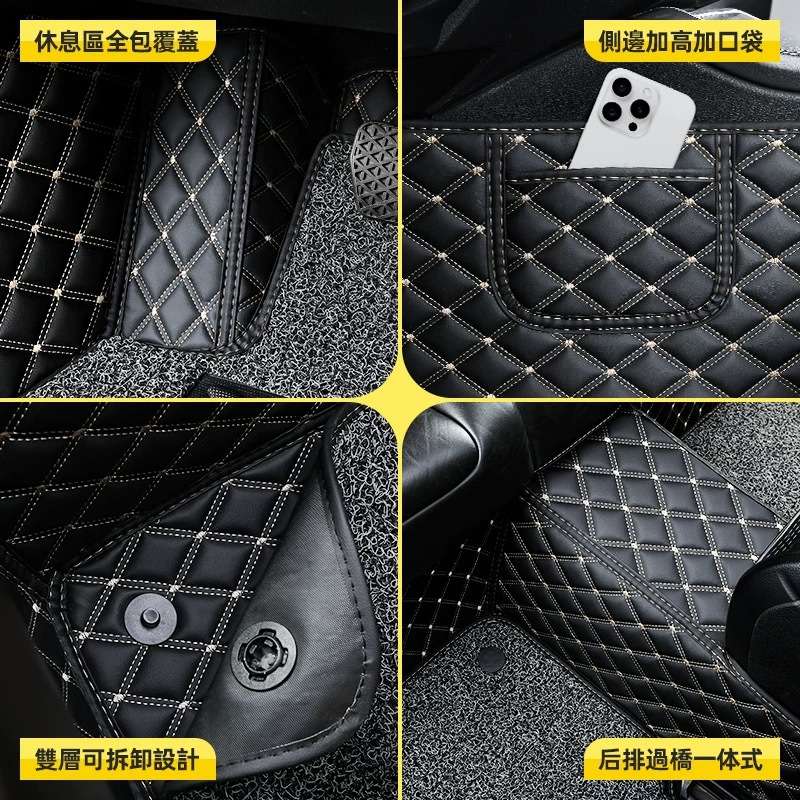 适用LAND CRUISER LC100/LC200/LC120/LC150右驾钛舵港版环保脚垫 - 实物图