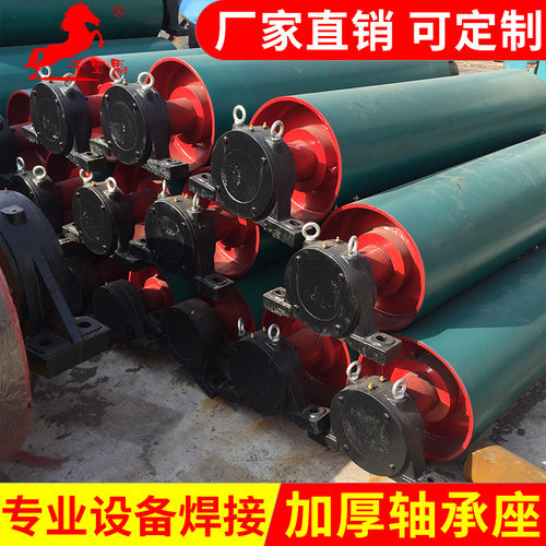 TD75型无动力传动改向滚筒输送机头轮尾轮滚筒DTII型滚筒加工